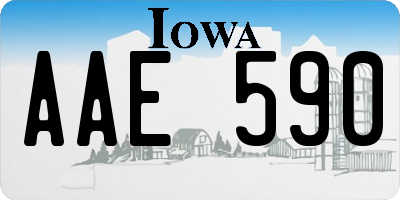 IA license plate AAE590