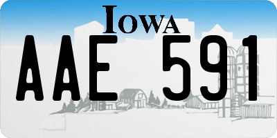 IA license plate AAE591