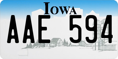 IA license plate AAE594