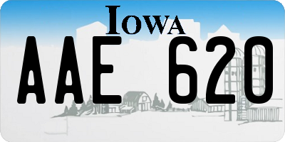 IA license plate AAE620