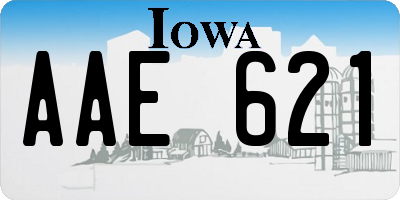 IA license plate AAE621