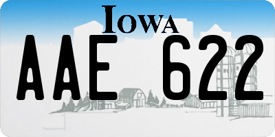 IA license plate AAE622