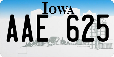 IA license plate AAE625