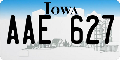 IA license plate AAE627