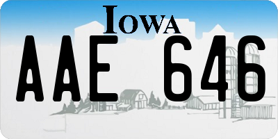 IA license plate AAE646