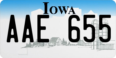 IA license plate AAE655