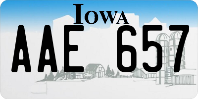 IA license plate AAE657