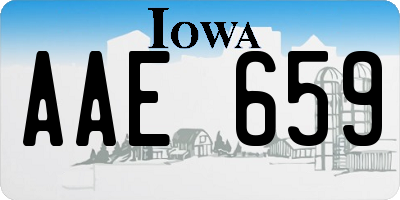 IA license plate AAE659