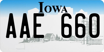 IA license plate AAE660