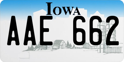 IA license plate AAE662