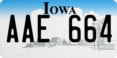 IA license plate AAE664