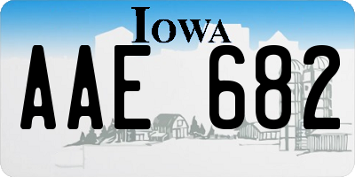 IA license plate AAE682