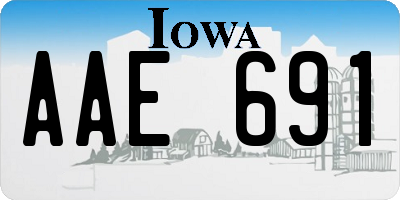 IA license plate AAE691