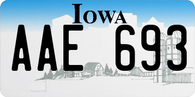 IA license plate AAE693