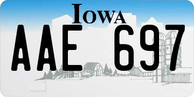 IA license plate AAE697