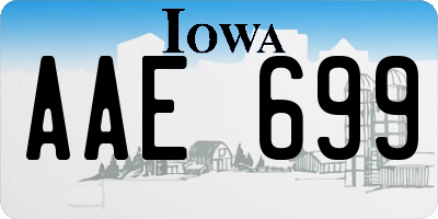 IA license plate AAE699
