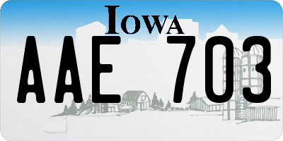 IA license plate AAE703