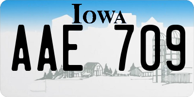 IA license plate AAE709