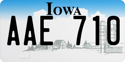 IA license plate AAE710