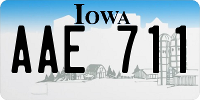 IA license plate AAE711