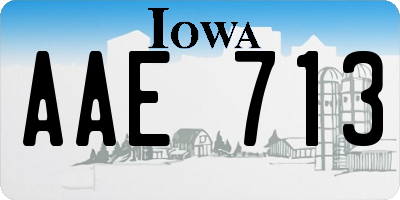 IA license plate AAE713