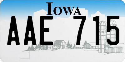 IA license plate AAE715
