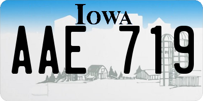 IA license plate AAE719