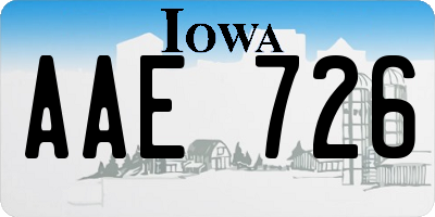 IA license plate AAE726