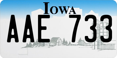 IA license plate AAE733