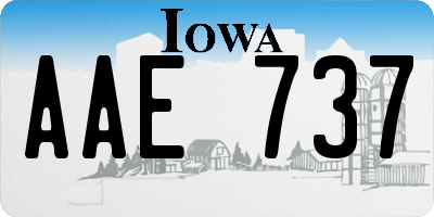 IA license plate AAE737