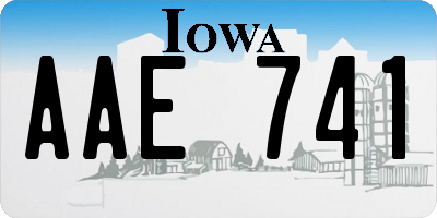 IA license plate AAE741