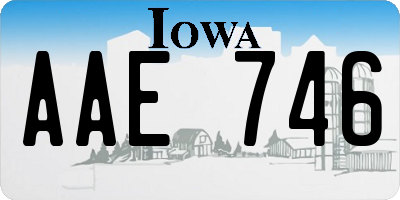 IA license plate AAE746