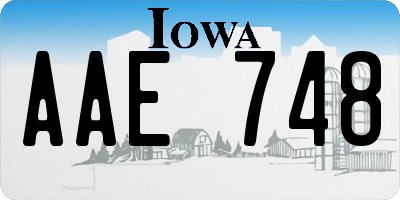 IA license plate AAE748