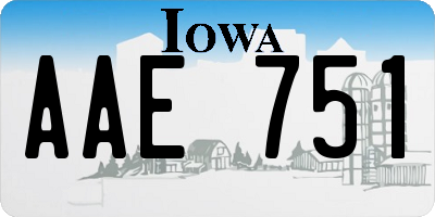 IA license plate AAE751