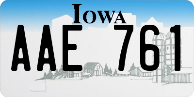 IA license plate AAE761