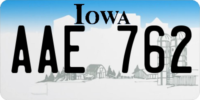 IA license plate AAE762