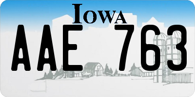 IA license plate AAE763