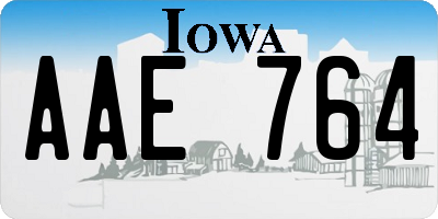 IA license plate AAE764