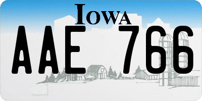 IA license plate AAE766