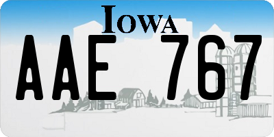 IA license plate AAE767