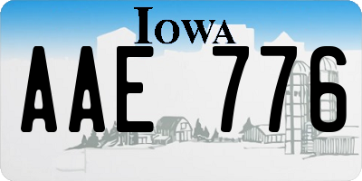 IA license plate AAE776