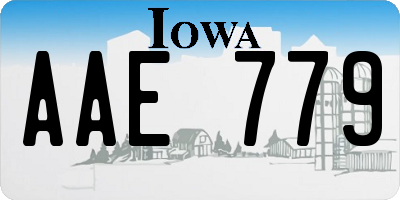 IA license plate AAE779