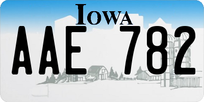 IA license plate AAE782