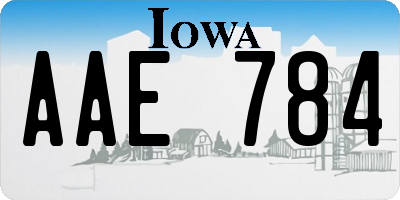 IA license plate AAE784