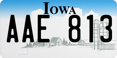 IA license plate AAE813