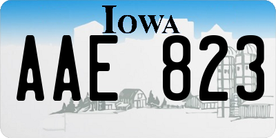 IA license plate AAE823