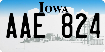 IA license plate AAE824