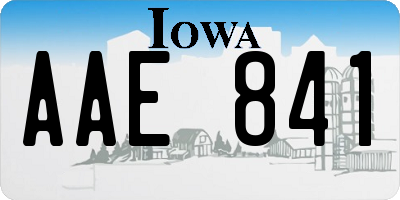 IA license plate AAE841