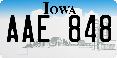 IA license plate AAE848