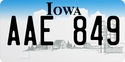 IA license plate AAE849